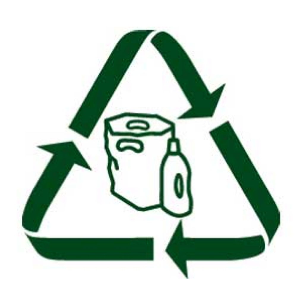 Dette er det gamle symbolet for plastmeballasje