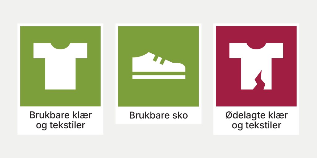 Sorteringsmerker for klær og tekstiler - gjør det enklere å vite hva som skal hvor. Slik sorterer du tekstiler.