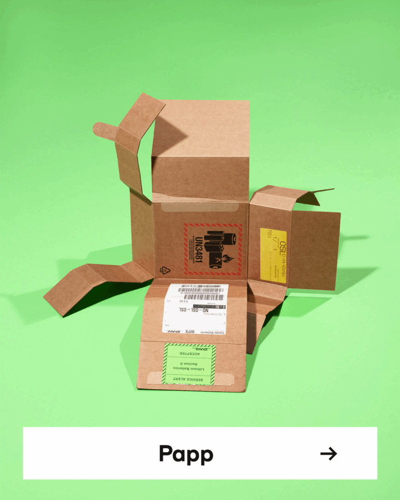 Slik gjenvinnes papp, papir og drikkekartong.