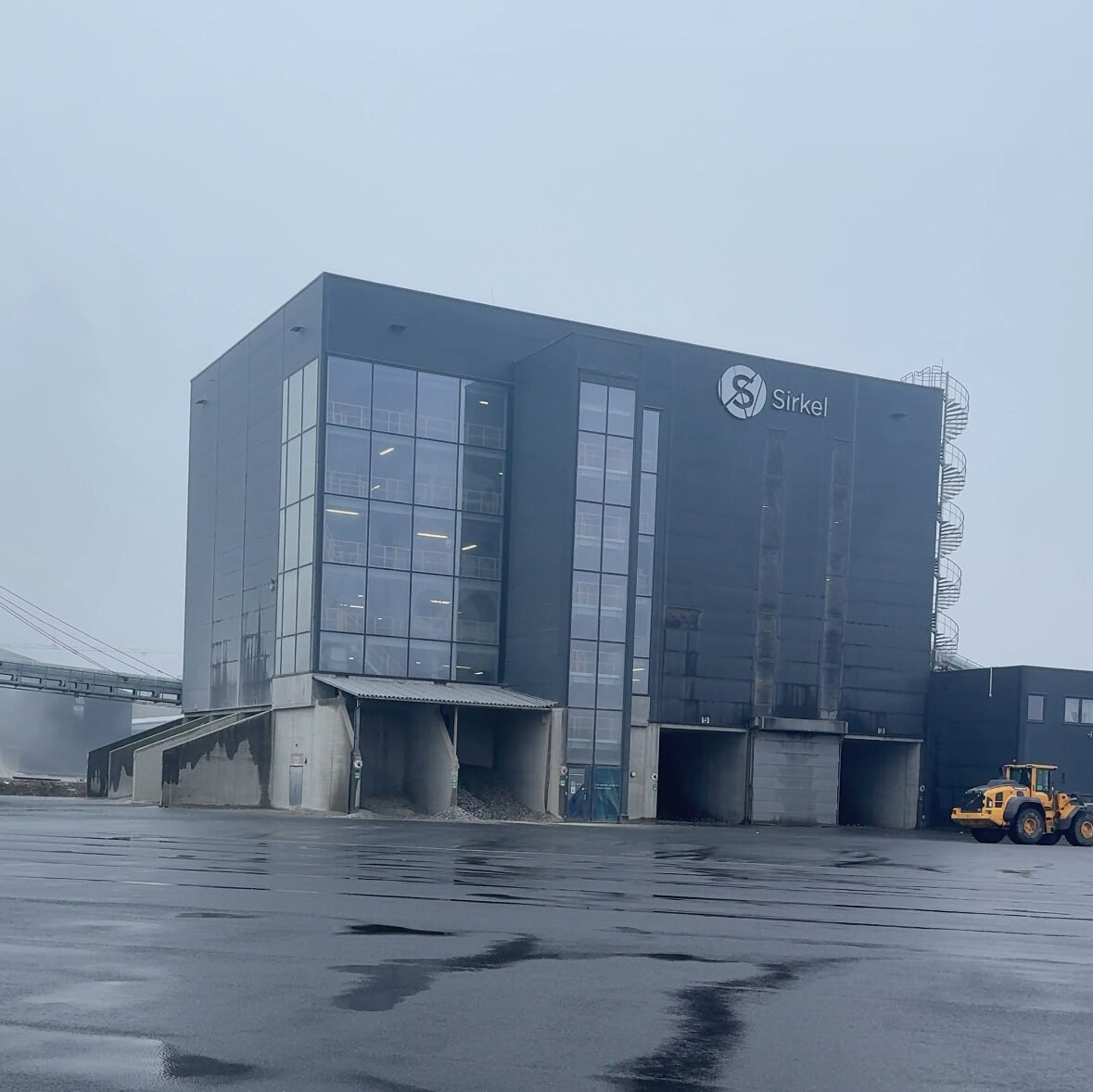 Sirkels anlegg i Fredrikstad for gjenvinning av glass- og metallemballasje.