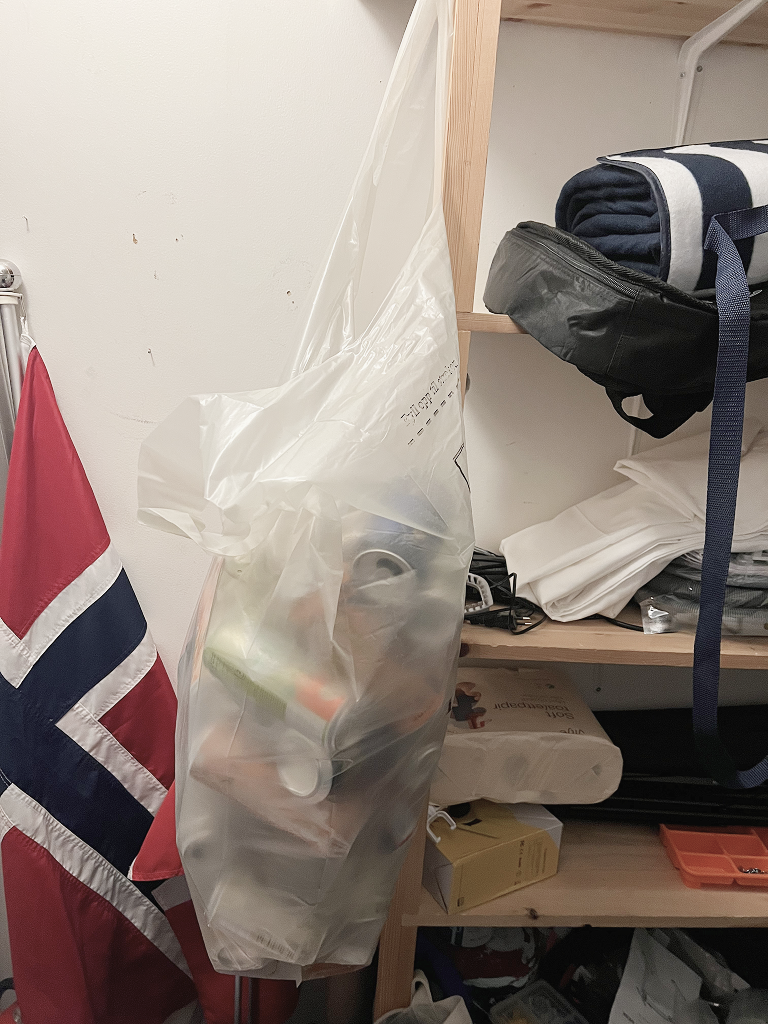 Johan sitt system for oppsamling av pant.
